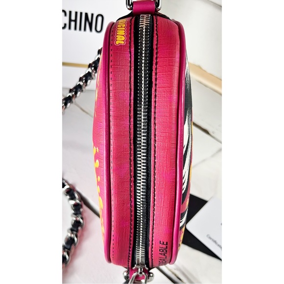 Moschino Couture Pink Coated Canvas Pop Art “Fruitblast” Crossbody Bag - Picture 5 of 10